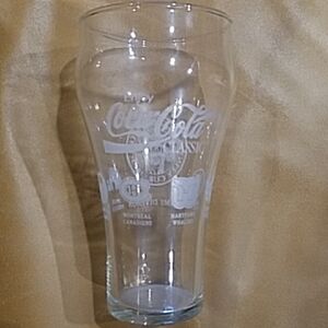 Coca-Cola Hockey Stanley Cup Clear Glass Tumbler